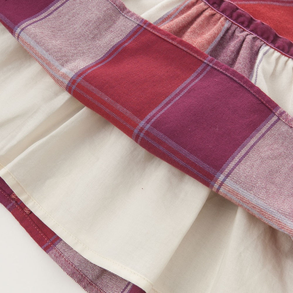 Florence Burgundy Madras Plaid Dress