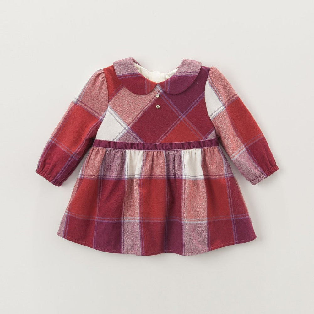 Florence Burgundy Madras Plaid Dress