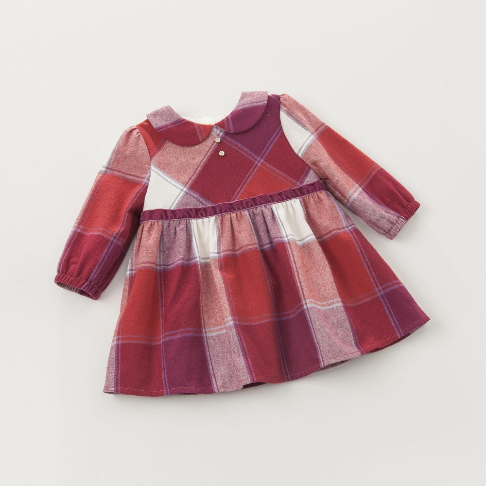 Florence Burgundy Madras Plaid Dress