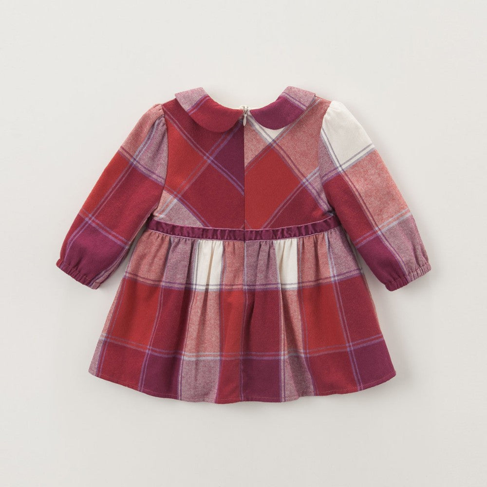 Florence Burgundy Madras Plaid Dress
