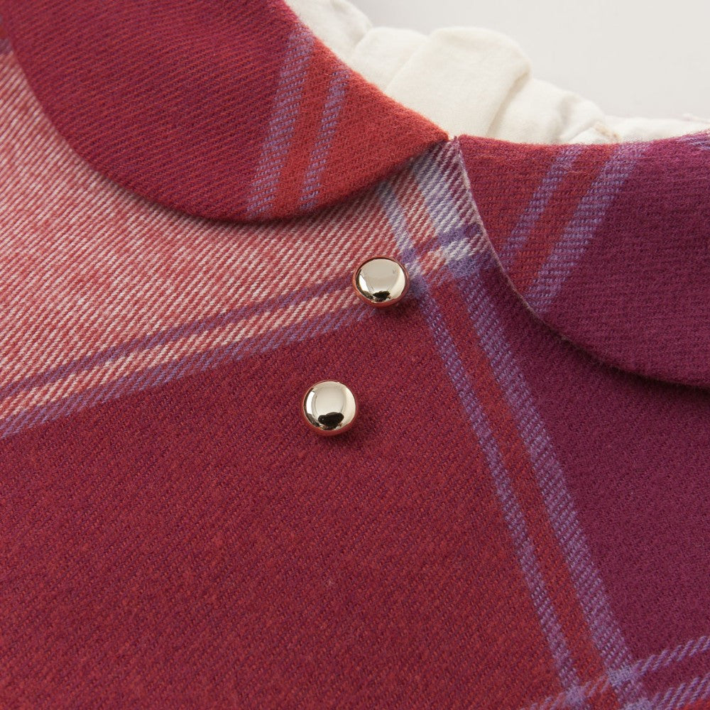 Florence Burgundy Madras Plaid Dress