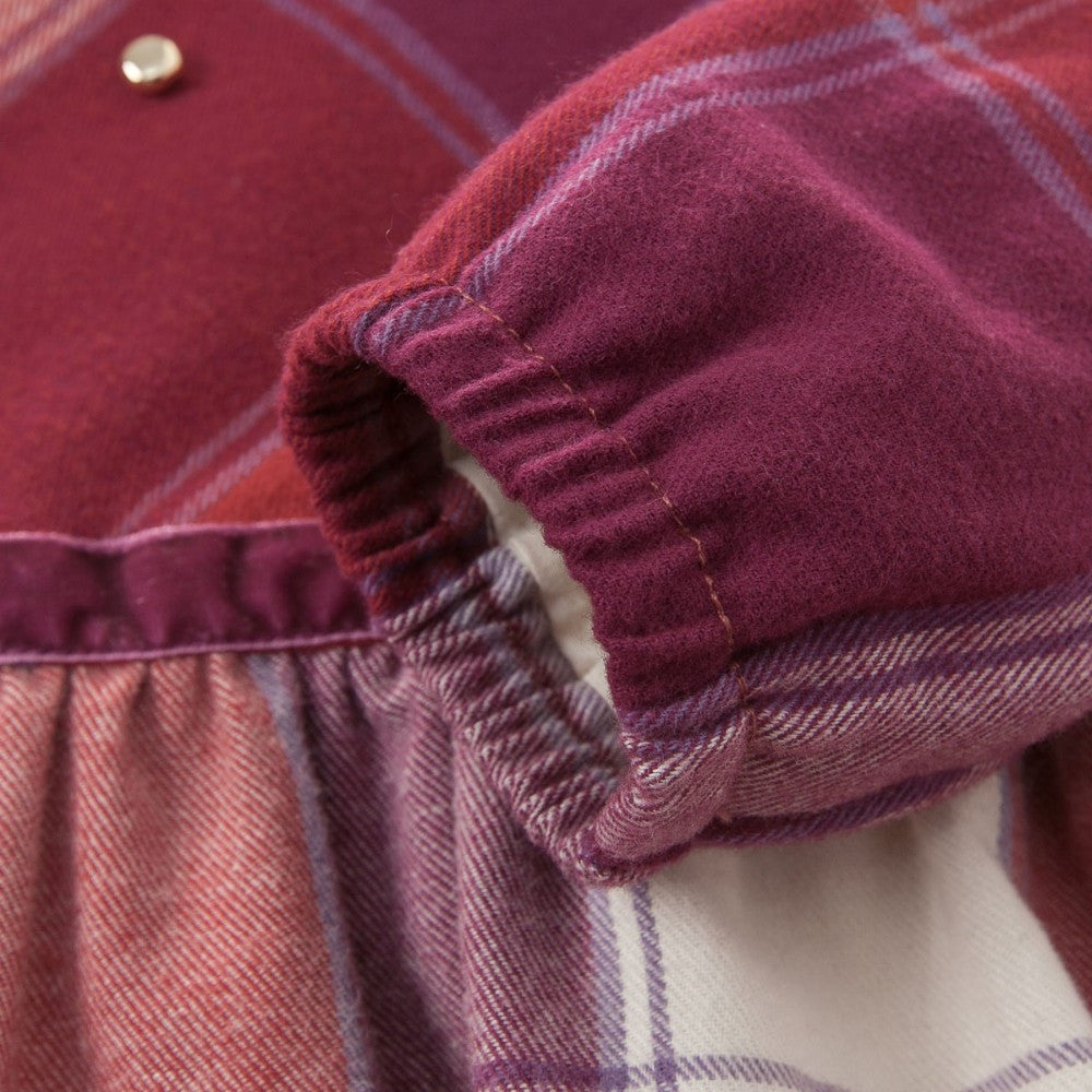 Florence Burgundy Madras Plaid Dress