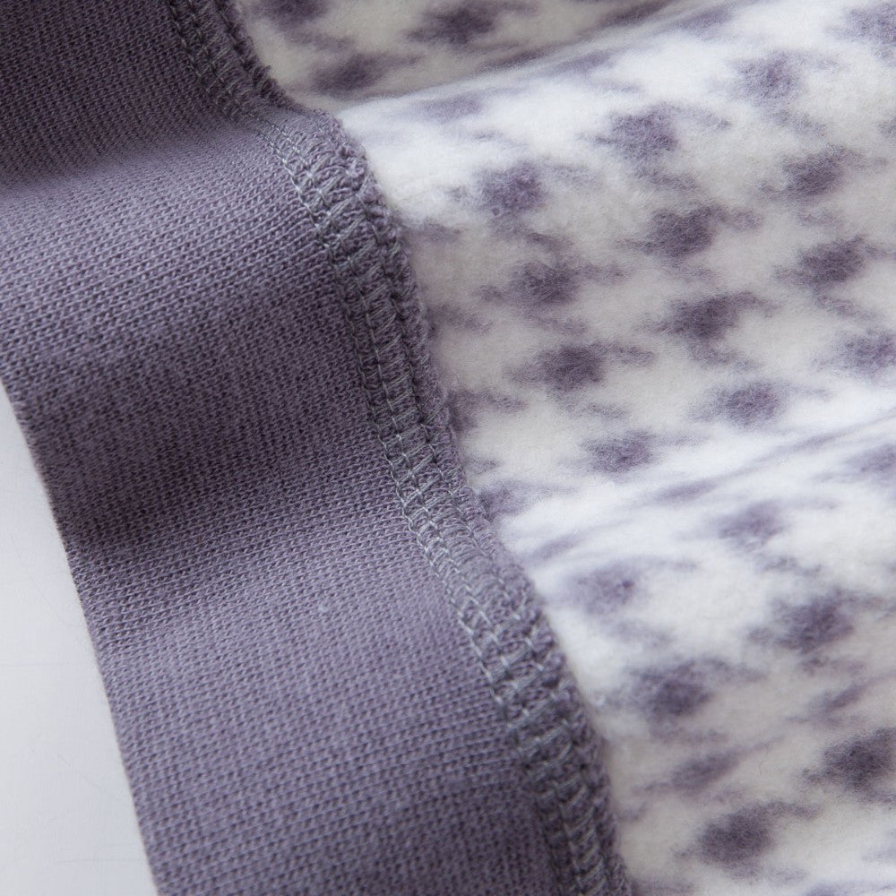 Toddler Boy's Grey "Harry" Houndstooth Zip-Up Fleece Jacket