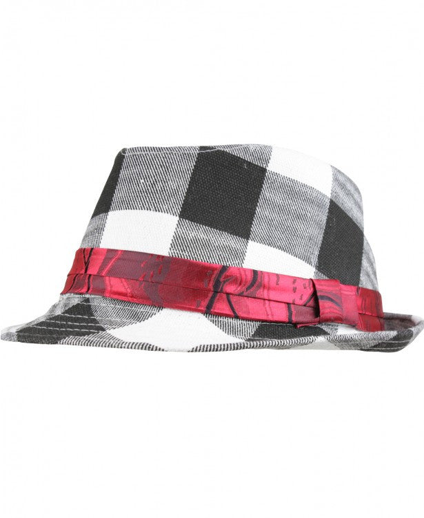 Jacob Black/White Plaid Fedora