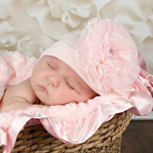 Pale Pink with Pale Pink Lace Rosette