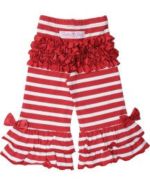 Red Stripe Flare Pants