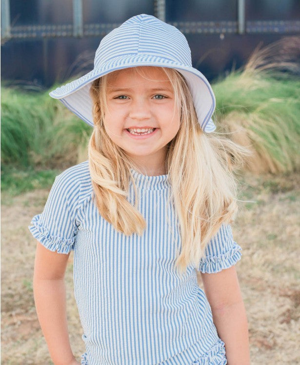 Reversible UPF 50+ Seersucker Swim + Sun Hats