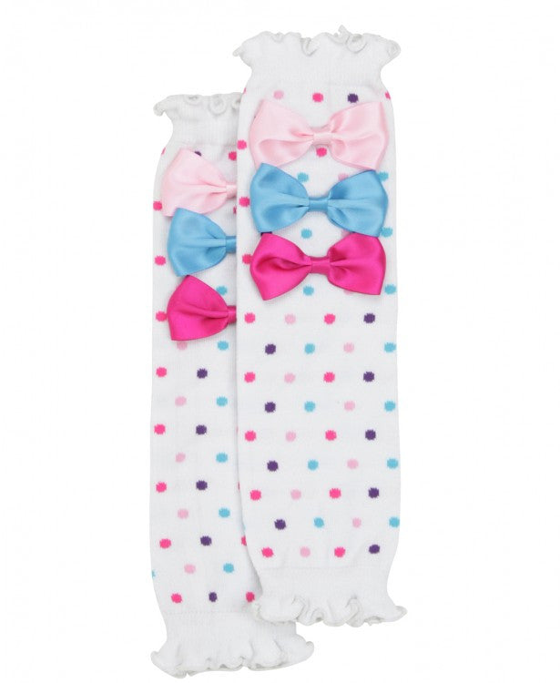 Blue Woven Bloomer + Bow Legwarmer Set