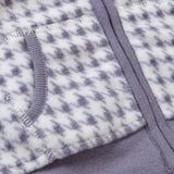 Toddler Boy's Grey "Harry" Houndstooth Zip-Up Fleece Jacket