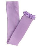 Lavender Footless Ruffle Tights